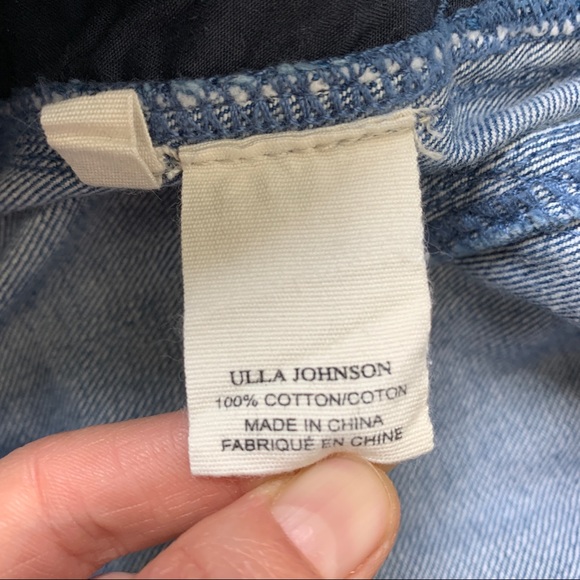 Ulla Johnson Denim Wide-Leg Jeans in Blue - Picture 14 of 15